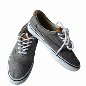 SPERRY TOPSIDER canvas leather trim sneakers skateboard shoes olive taupe mens 7